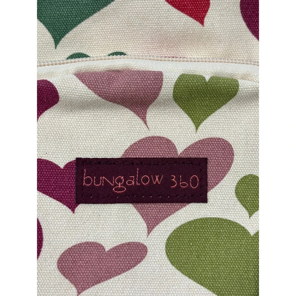 Bungalow 360 Mini Backpack Multi Color Heart Print Canvas Vegan